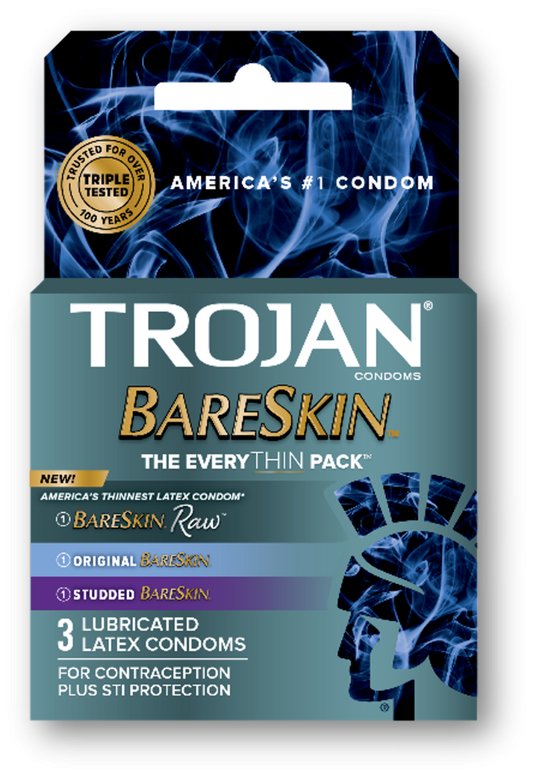 TROJAN BARE SKIN ASST 3CT