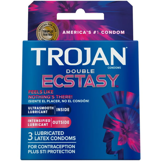 TROJAN Double Ecstasy Condoms 3 ea(1pack)