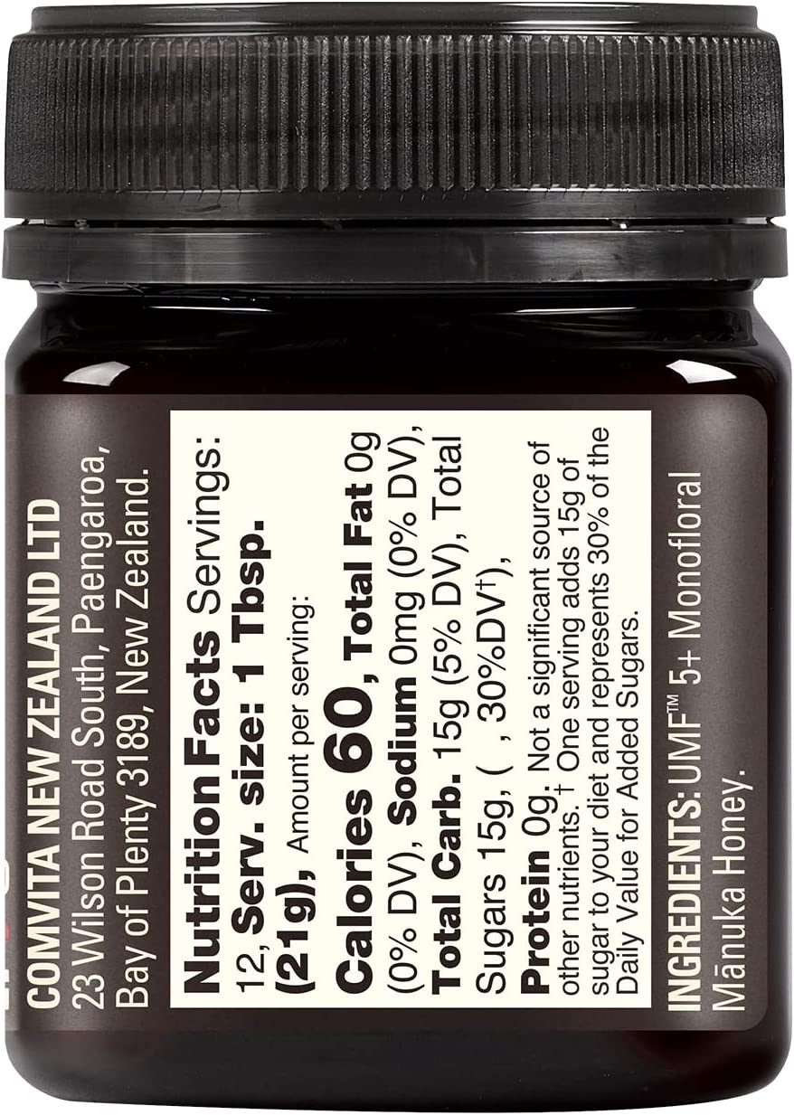 Comvita Certified UMF 5+ (MGO 83+) Raw Manuka Honey I New Zealand's #1 Manuka Brand I Authentic | Non-GMO Superfood for Daily Wellness I 8.8 oz