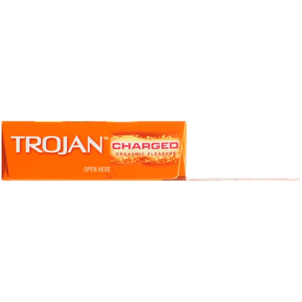 Trojan Charged Lubricated Condoms, 3ct